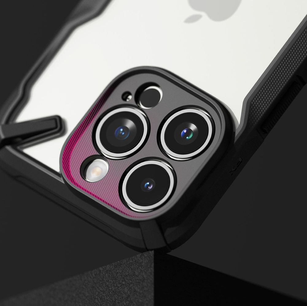 Ringke iPhone 15 Pro Max Fusion X Σκληρή Θήκη με Πλαίσιο Σιλικόνης - Black - Διάφανη