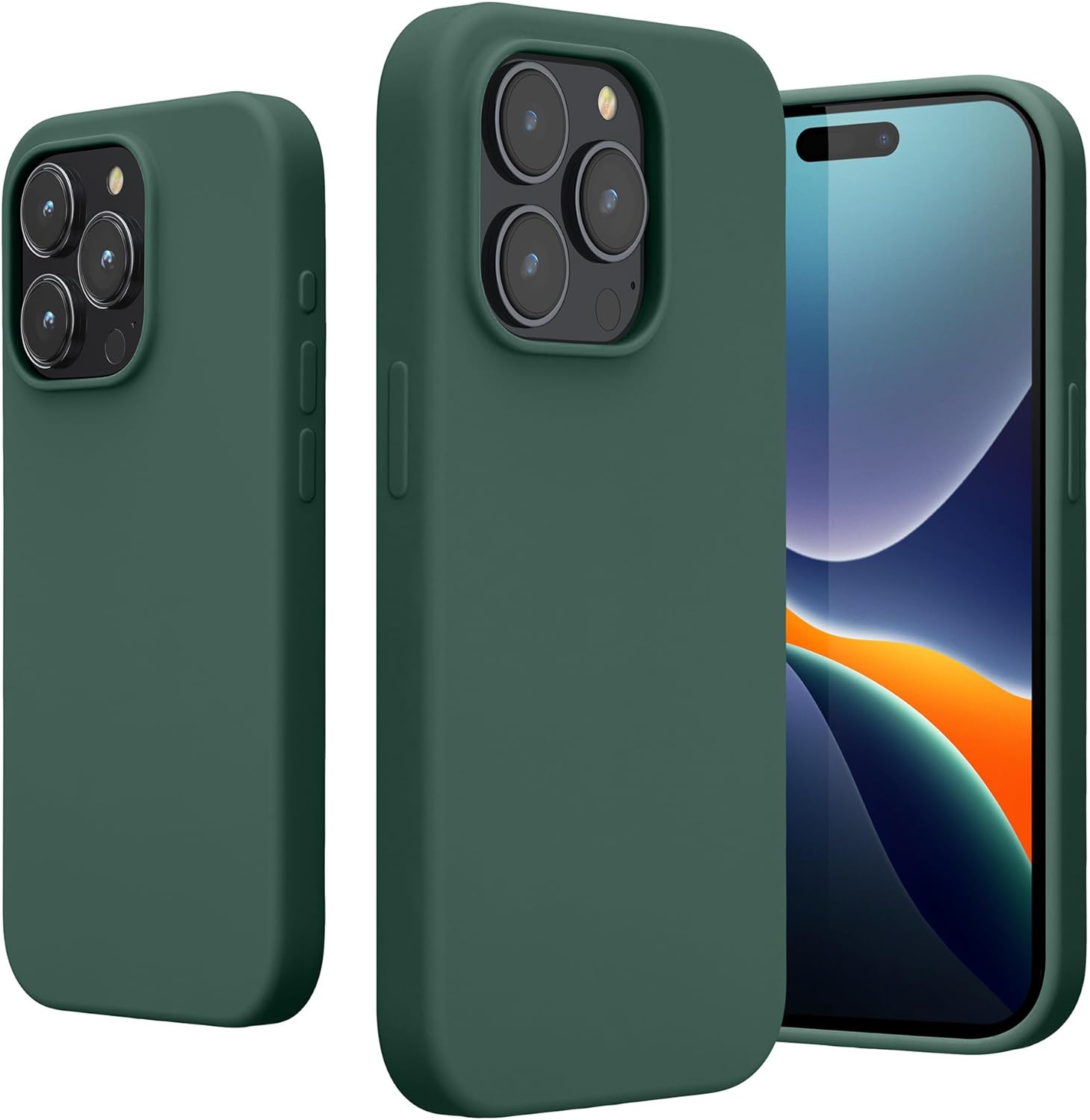KW iPhone 15 Pro Max Θήκη Σιλικόνης Rubberized TPU - Forest Green - 61956.166