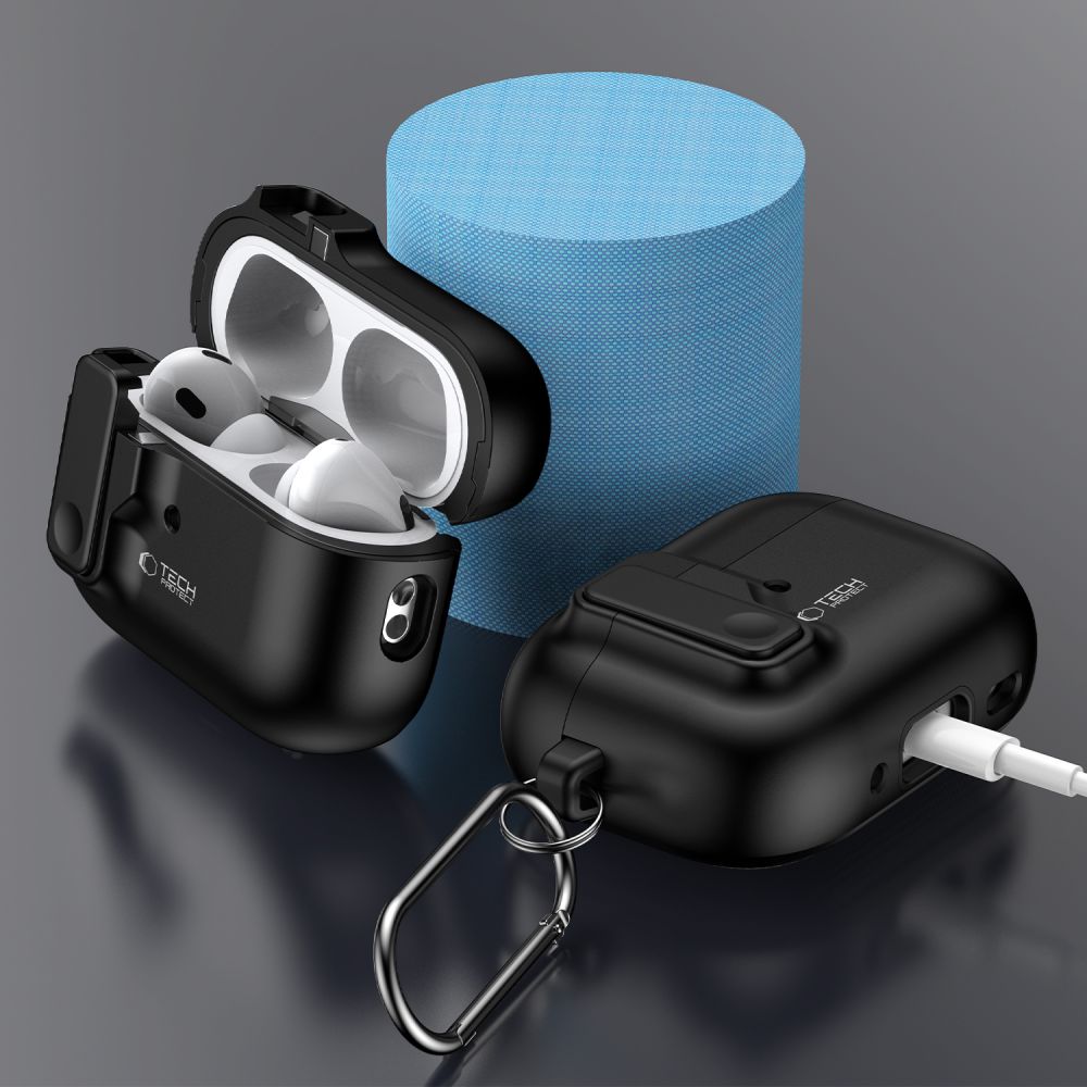 Tech - Protect AirPods Pro 1 / 2 Θήκη από Σκληρό Πλαστικ΄΄ο - Slim Hook - Black
