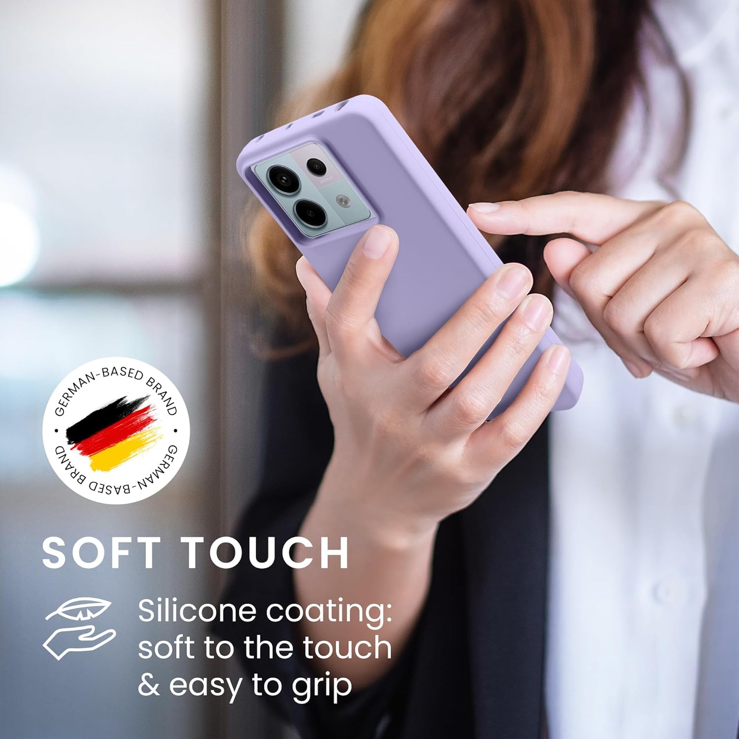KW Xiaomi Redmi Note 13 Pro 5G / Poco X6 5G Θήκη Σιλικόνης Rubberized TPU - Lavender