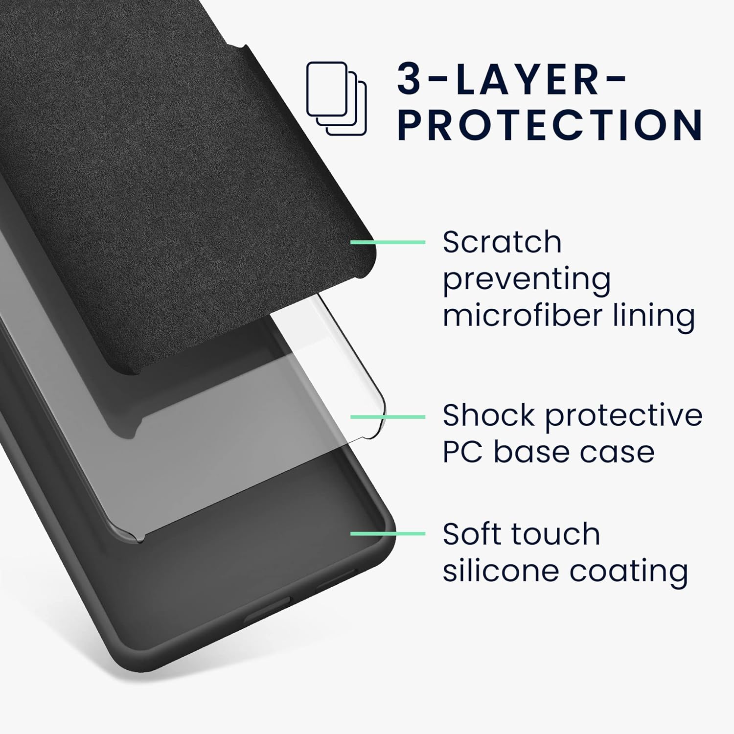 KW iPhone 15 Pro Θήκη Σιλικόνης Rubberized TPU - Matte Petrol