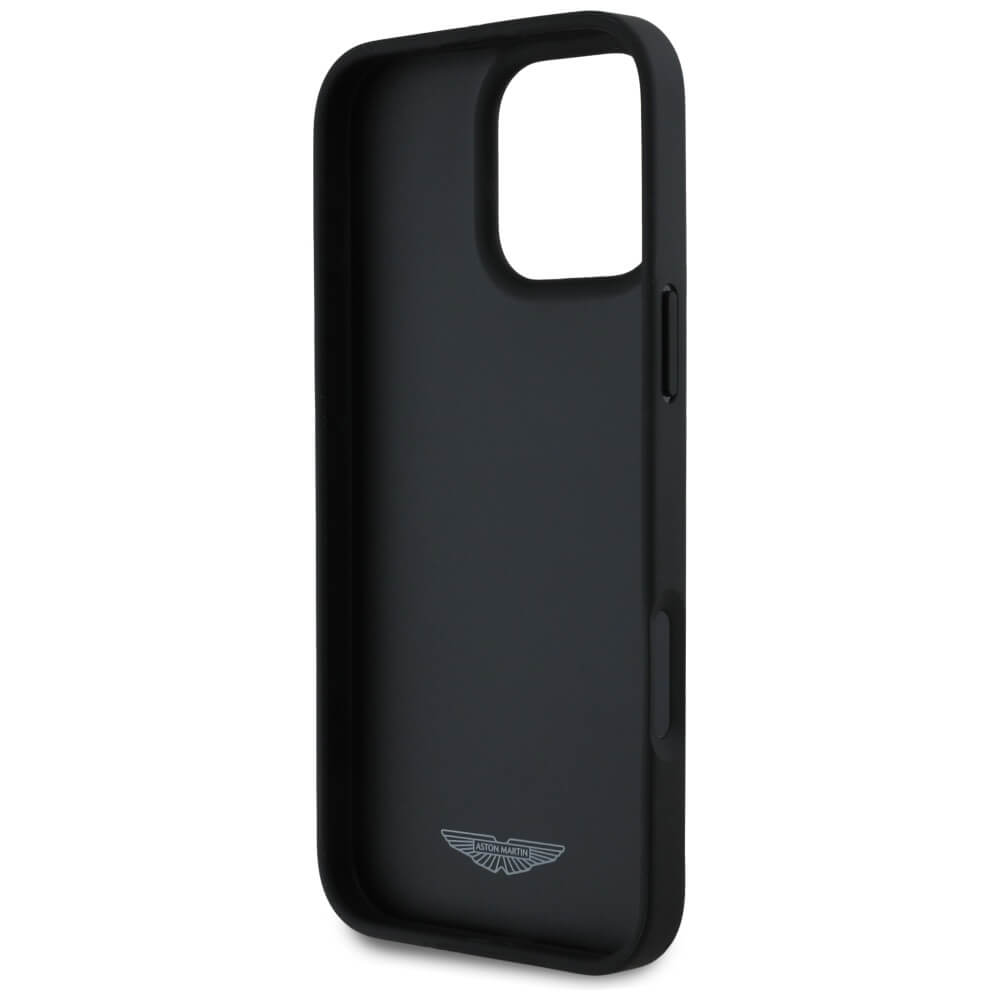Aston Martin iPhone 16 Pro Max - HC Leather Victory - Σκληρή Θήκη με Επένδυση Γνήσιου Δέρματος - Black