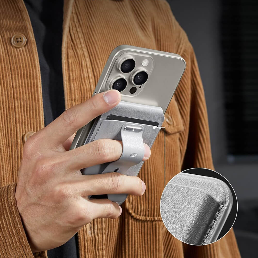 ESR HaloLock Findmy Wallet - Μαγνητική Bάση / Πορτοφόλι Tηλεφώνου για το Γραφείο - Natural Titanium