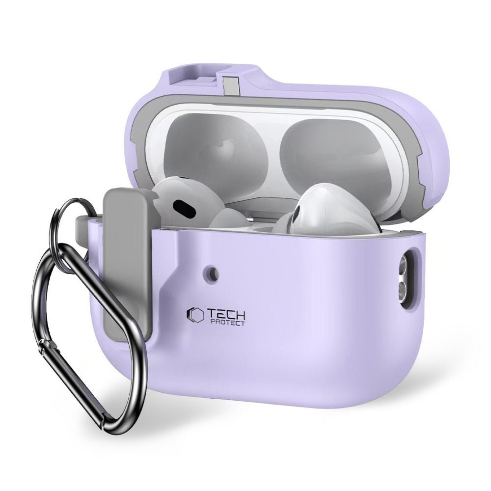 Tech - Protect AirPods Pro 1 / 2 Θήκη από Σκληρό Πλαστικό - Slim Hook - Lavender
