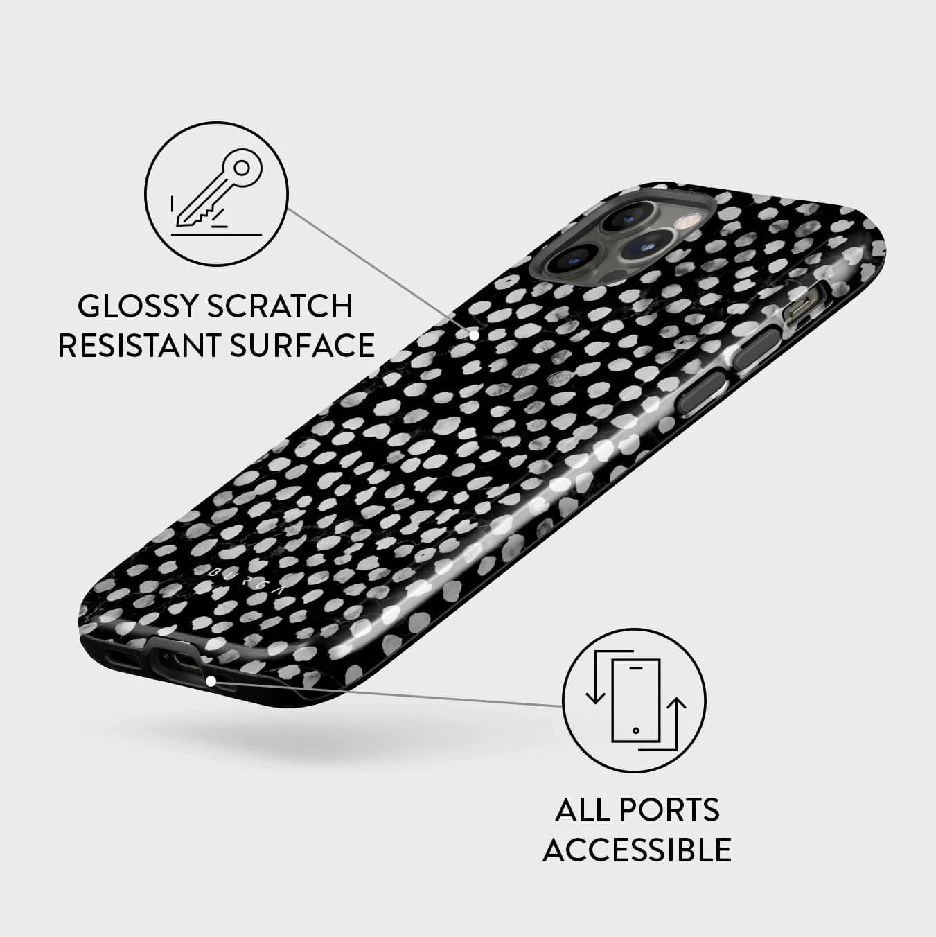 Burga iPhone 12 / 12 Pro Fashion Tough Σκληρή Θήκη - Night Sky