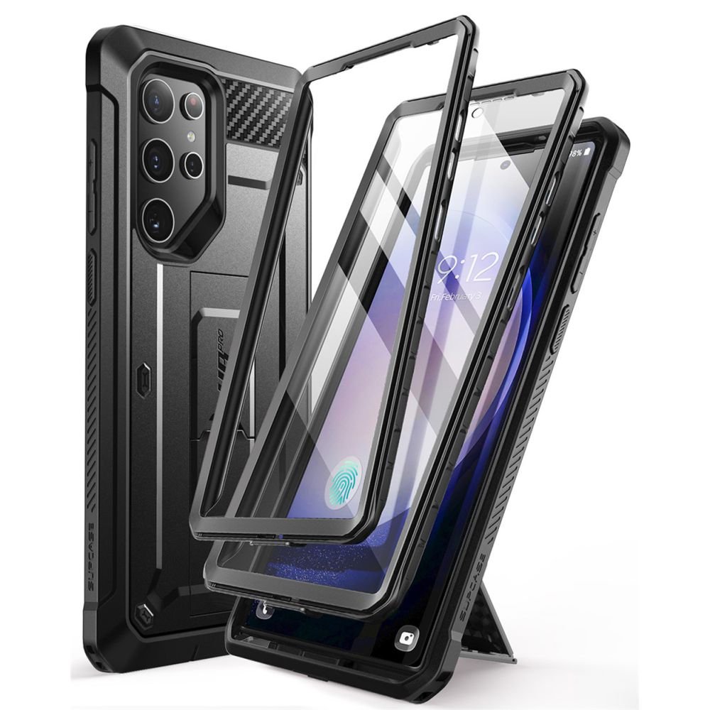 Supcase Samsung Galaxy S24 Ultra Unicorn Beetle Pro 2 Σκληρή Θήκη με Προστασία Οθόνης και Stand - Black