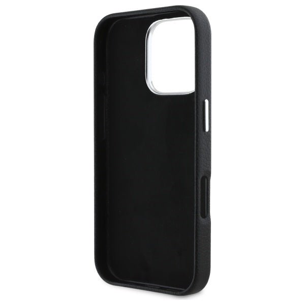 Karl Lagerfeld iPhone 16 Pro - FW Hotel RSG Σκληρή Θήκη με Επένδυση Συνθετικού Δέρματος - Black - KLHCP16LPGWCMKHK