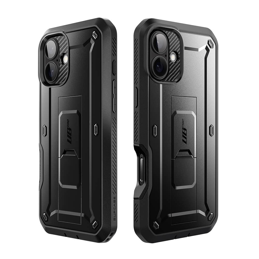 Supcase iPhone 16 Plus Unicorn Beetle Pro Σκληρή Θήκη με Προστασία Οθόνης και Stand - Black