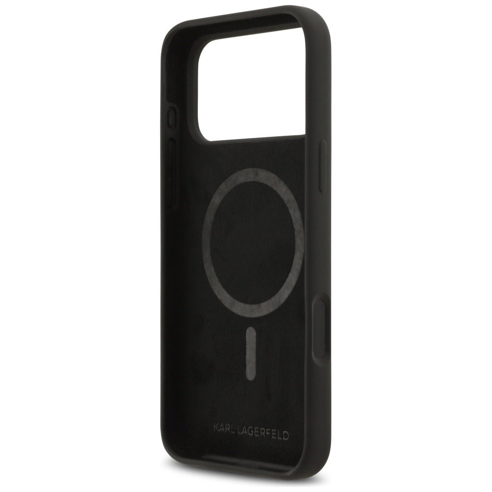 Karl Lagerfeld iPhone 17 Pro Max - Silicone Karl Sketch and Logo MagSafe - Σκληρή Θήκη με Πλαίσιο Σιλικόνης - Black - KLHMP17XSKIGROK