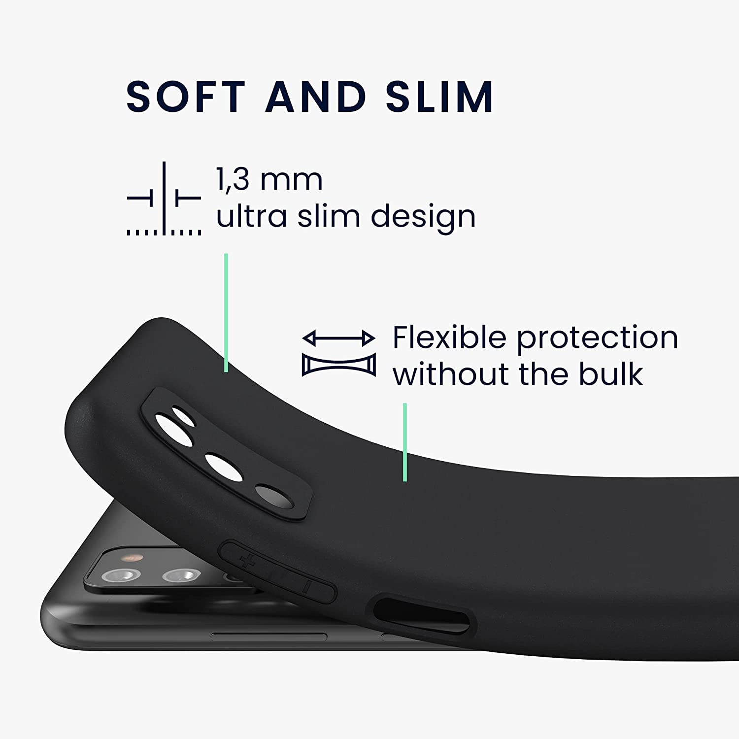 KW Samsung Galaxy A03s Θήκη Σιλικόνης TPU - Matte Black - 56517.47