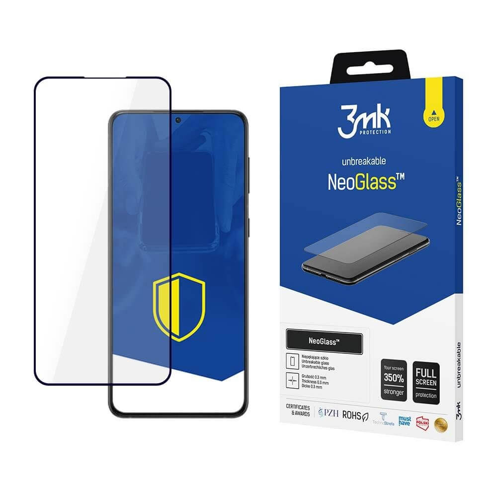 3MK Samsung Galaxy S23 NeoGlass 8H Full Screen Αντιχαρακτικό Γυαλί Οθόνης - Black