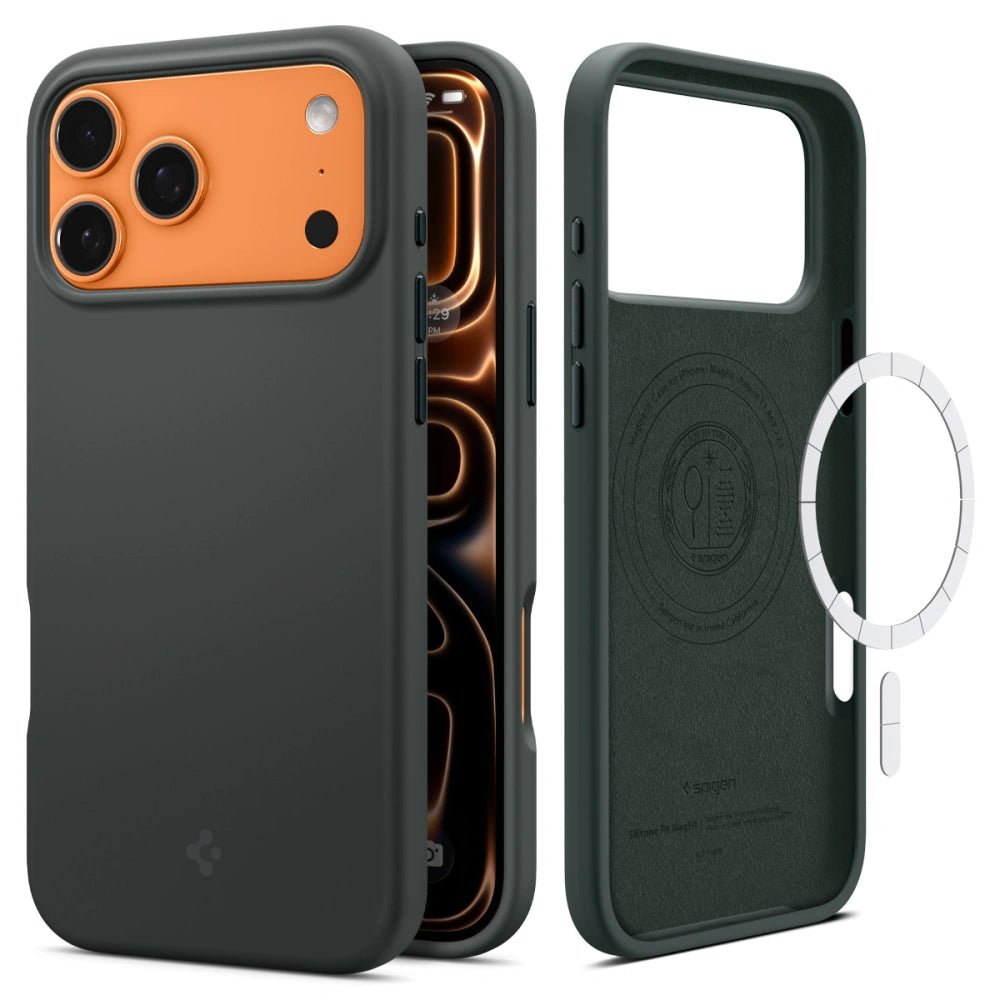 Spigen iPhone 17 Pro - Silicone Fit Mag - Θήκη Σιλικόνης με MagSafe - Abyss Green
