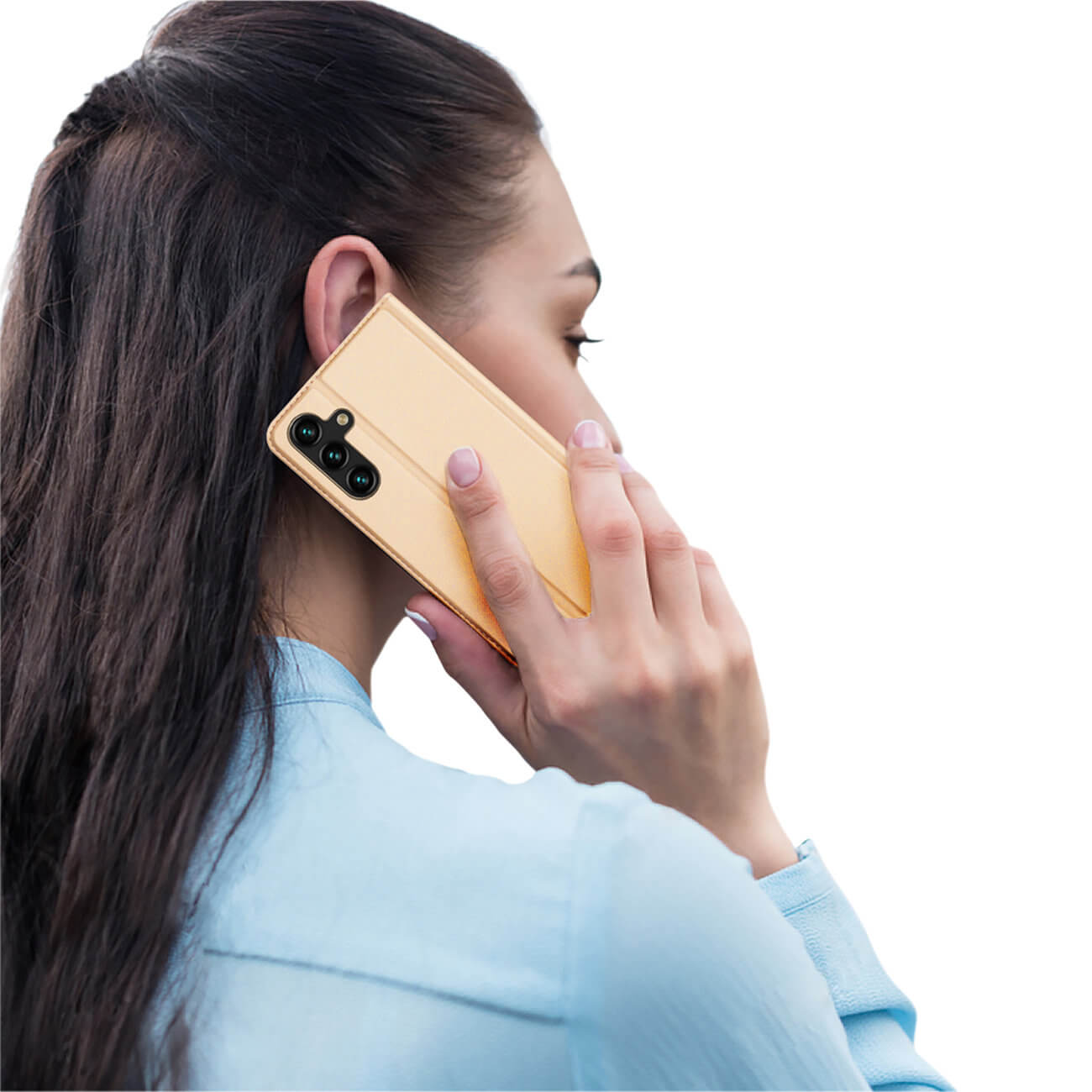 Dux Ducis Samsung Galaxy A14 5G Flip Stand Case Θήκη Βιβλίο - Gold