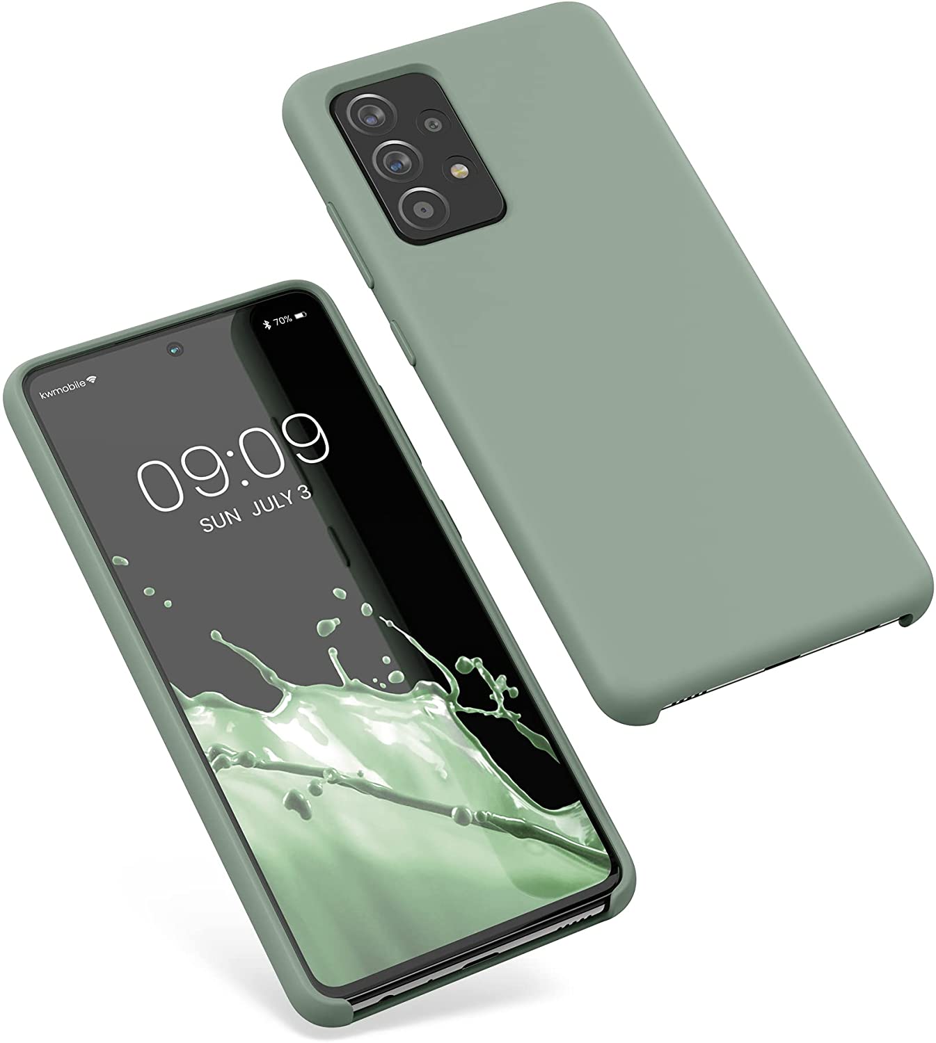 KW Samsung Galaxy A52 / A52 5G / A52s 5G Θήκη Σιλικόνης Rubber TPU - Grey Green - 54347.172
