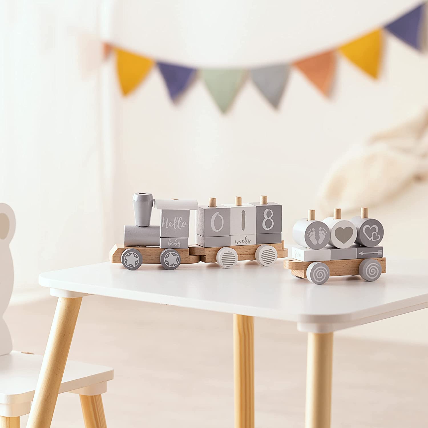 Navaris Ξύλινο Τρενάκι - Grey - 52345.05