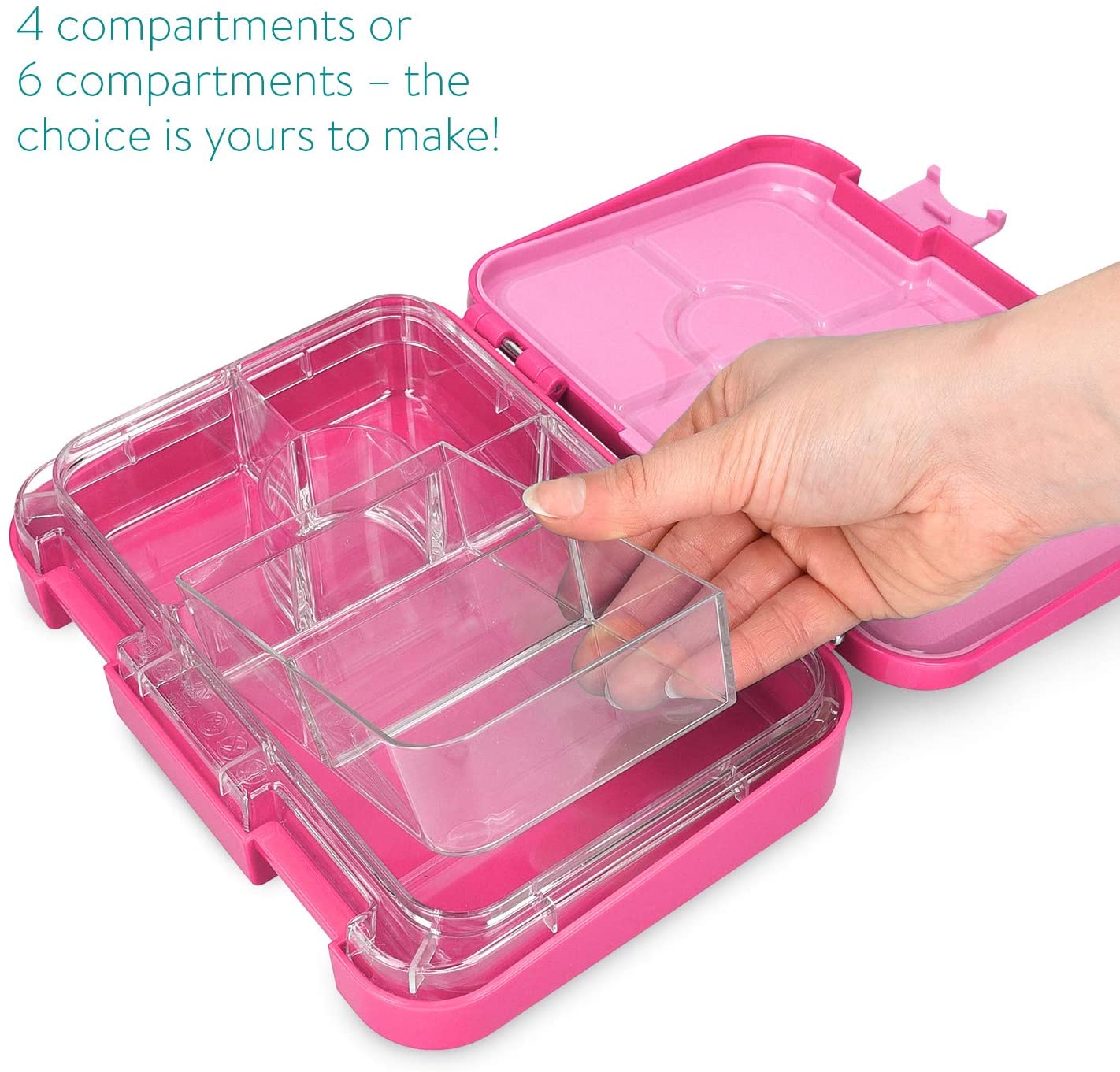 Navaris Bento Box for Kids Δοχείο Αποθήκευσης Τροφής για Παιδιά BPA Free - Dark Pink - 49877.01.08