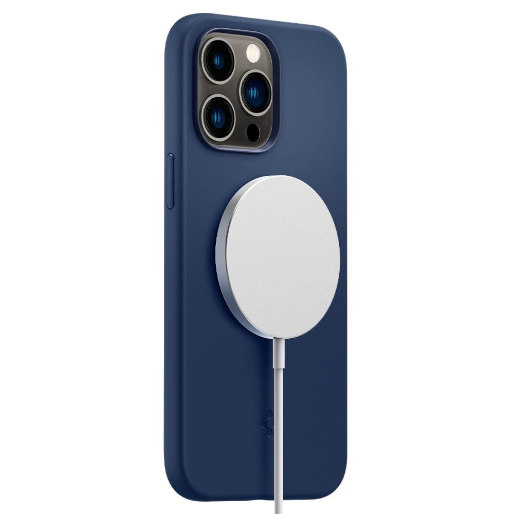 Spigen iPhone 14 Pro Silicone Fit Mag Θήκη Σιλικόνης με MagSafe - Navy Blue - ACS04992