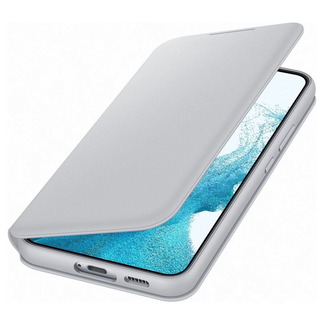 Samsung LED View Cover Samsung Galaxy S22 Plus Θήκη Βιβλίο - Light Grey - EF - NS906PJEGEE