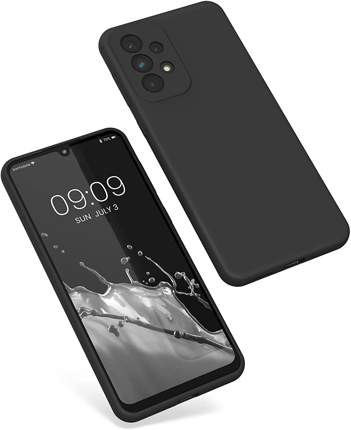 KW Samsung Galaxy A33 5G Θήκη Σιλικόνης Rubberized TPU - Black - 57833.01