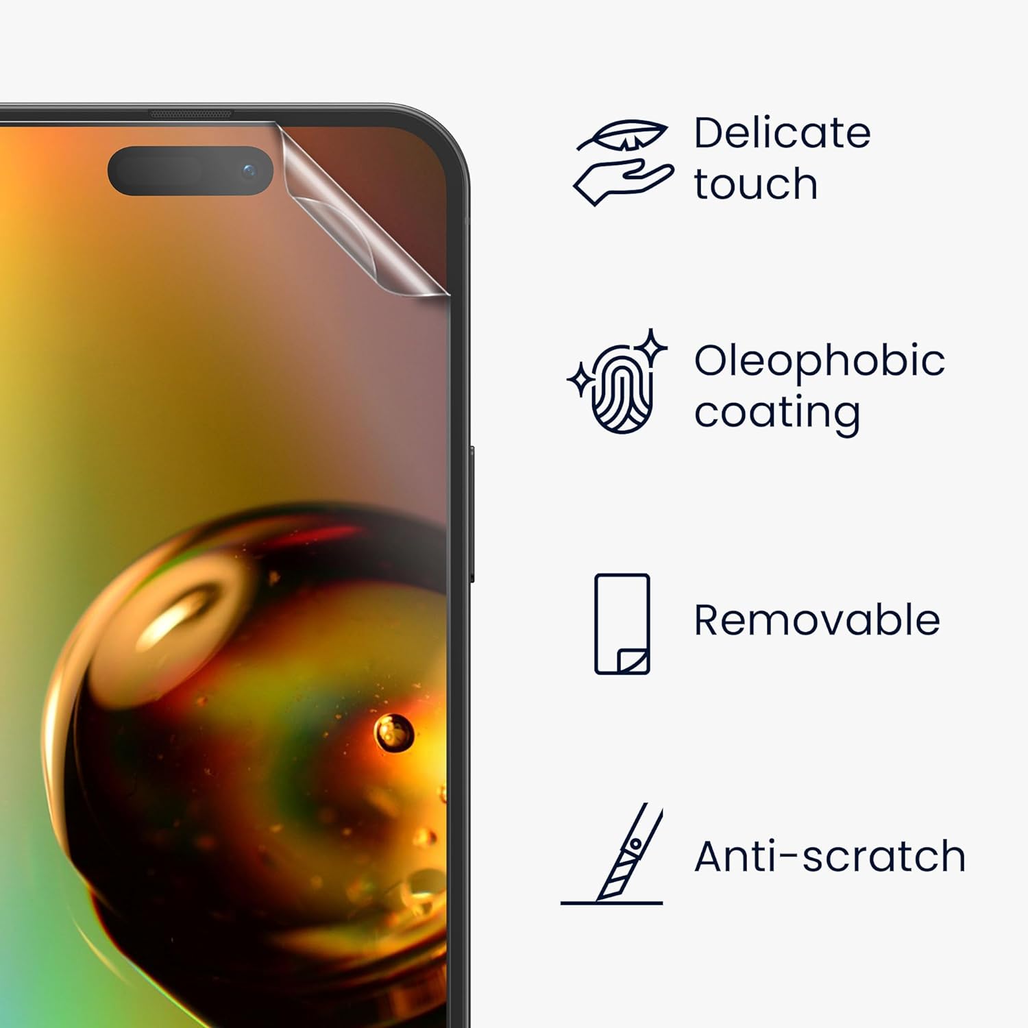 KW iPhone 15 Pro Max - Τρεις Μεμβράνες Προστασίας Οθόνης - Διάφανες - 62024.1