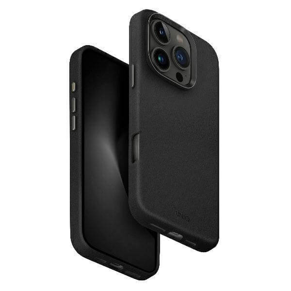 Uniq iPhone 16 Pro Max Lyden MagClick Σκληρή Θήκη με Επένδυση Συνθετικού Δέρματος και MagSafe - Dallas Black