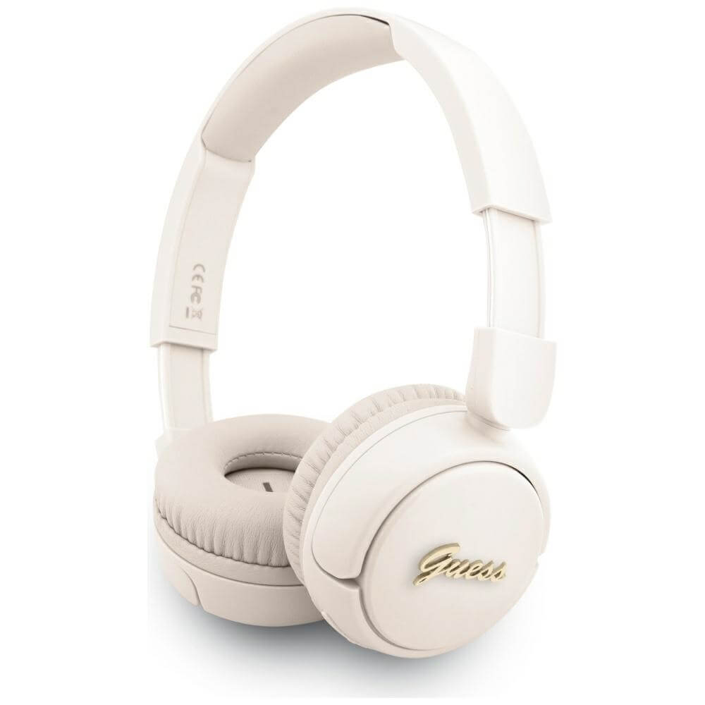 Guess Over - Ear Metal Logo Script - Ασύρματα Bluetooth Ακουστικά - Beige