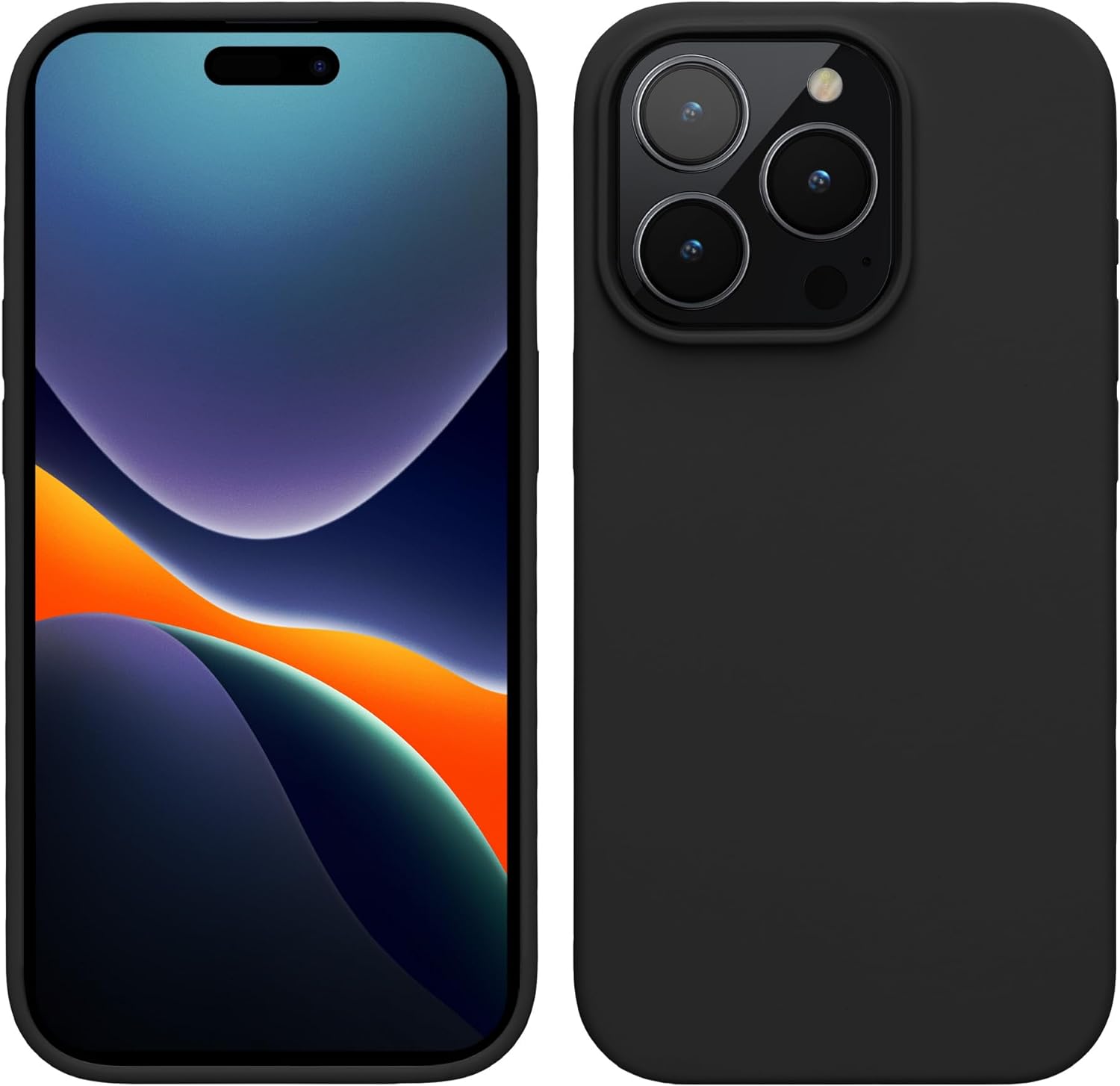 KW iPhone 15 Pro Max Θήκη Σιλικόνης Rubberized TPU - Black - 61956.01
