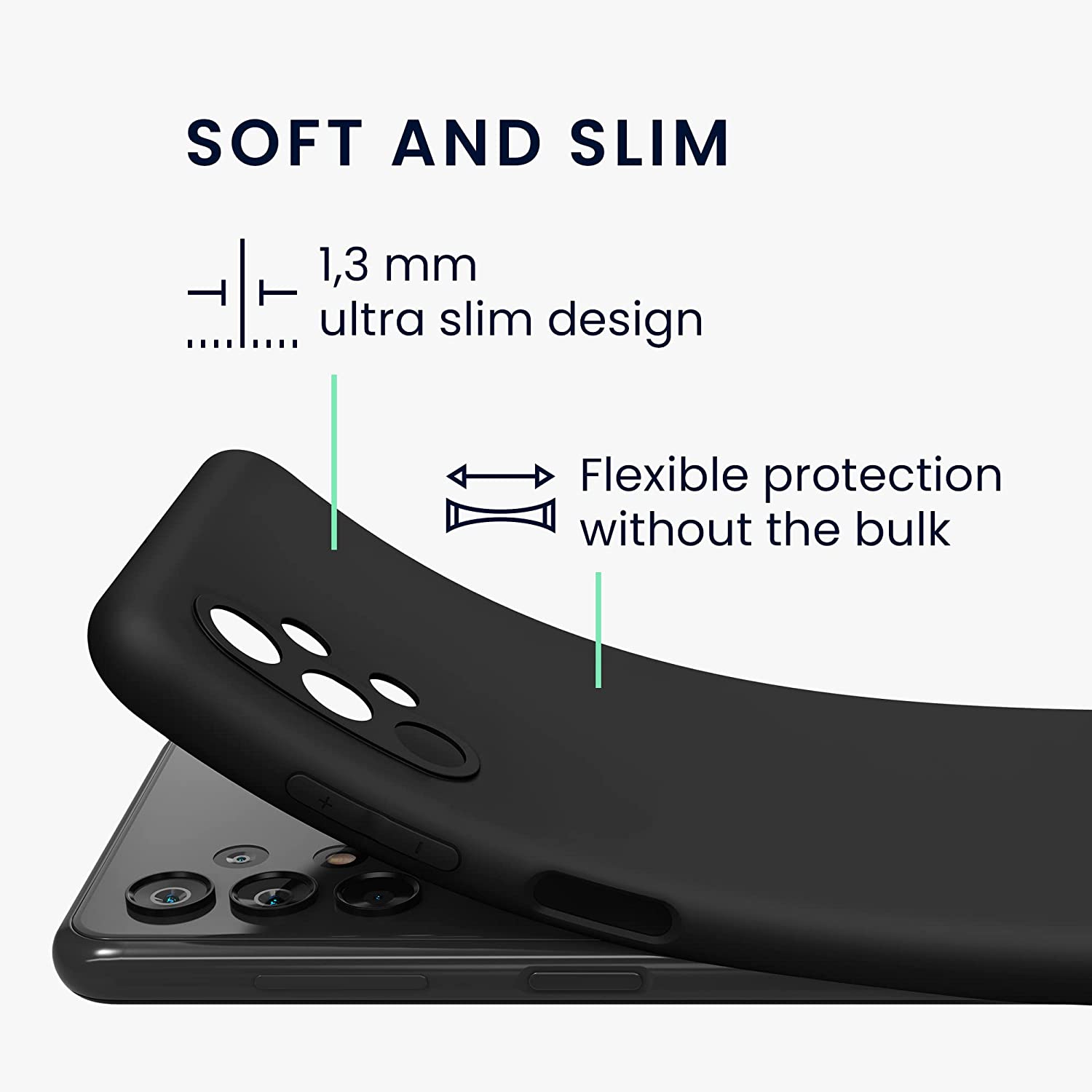 KW Samsung Galaxy A13 4G Θήκη Σιλικόνης TPU - Black - 57805.01