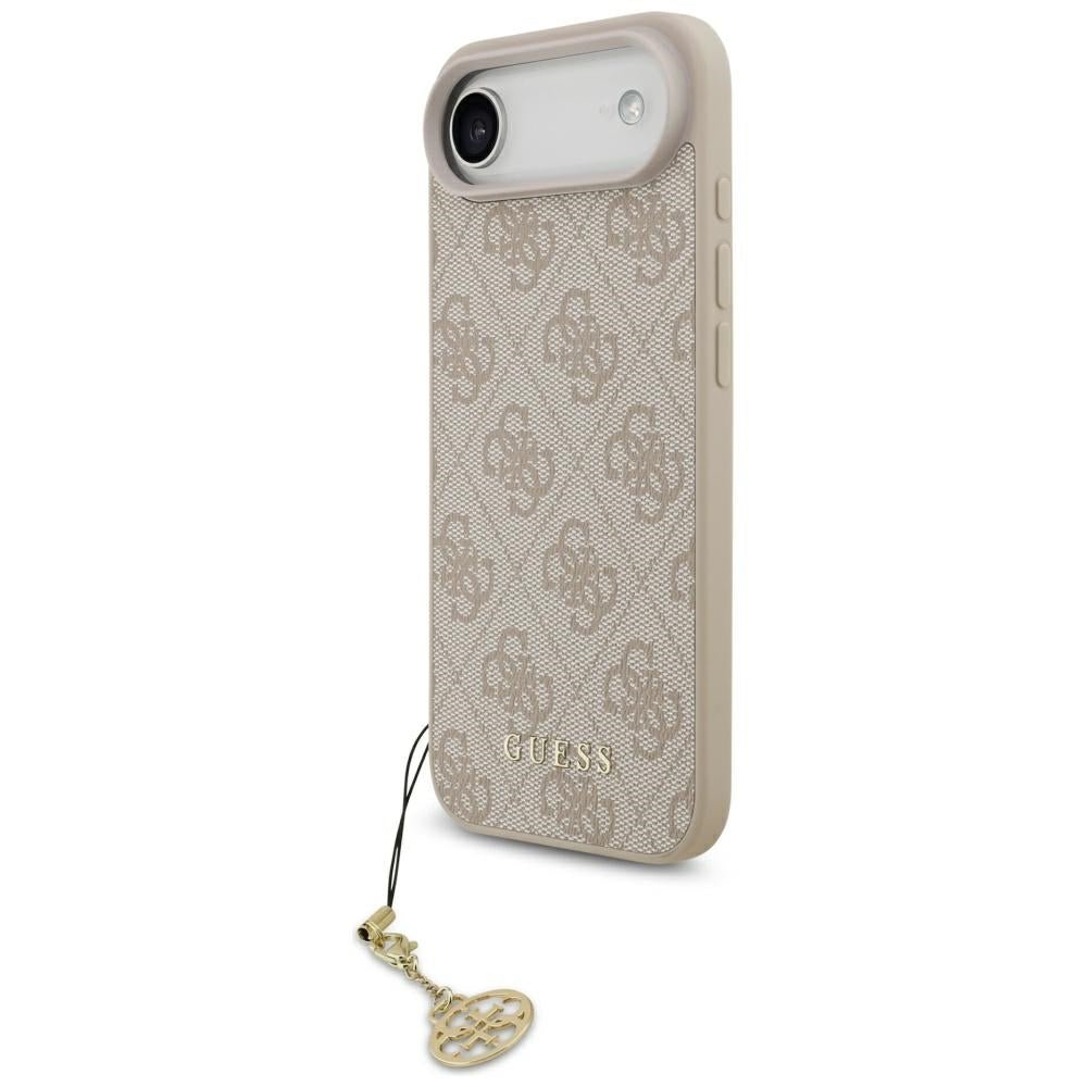 Guess iPhone Air - 4G Charms Collection MagSafe - Θήκη με Επένδυση Συνθετικού Δέρματος - Pink - GUHMP17MGF4GCP