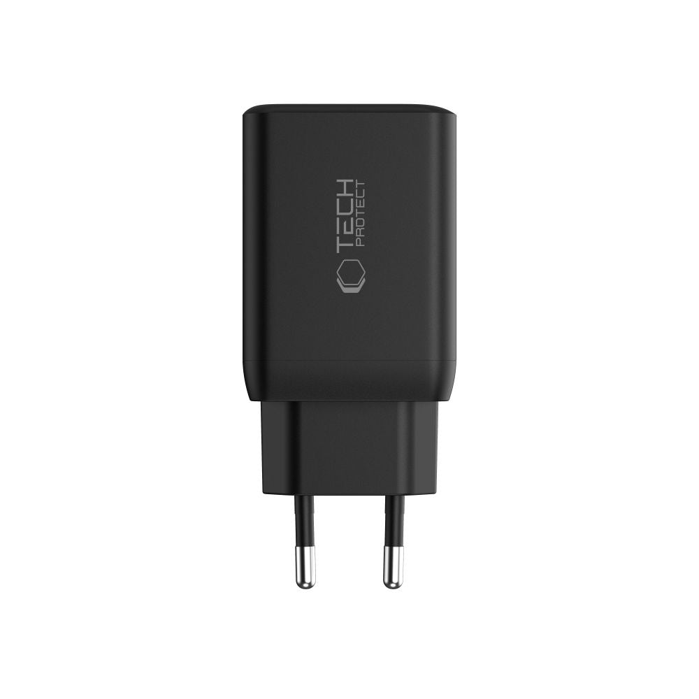 Tech - Protect NC45W Οικιακός Φορτιστής Γρήγορης Φόρτισης με 2 Θύρες Type - C - Black