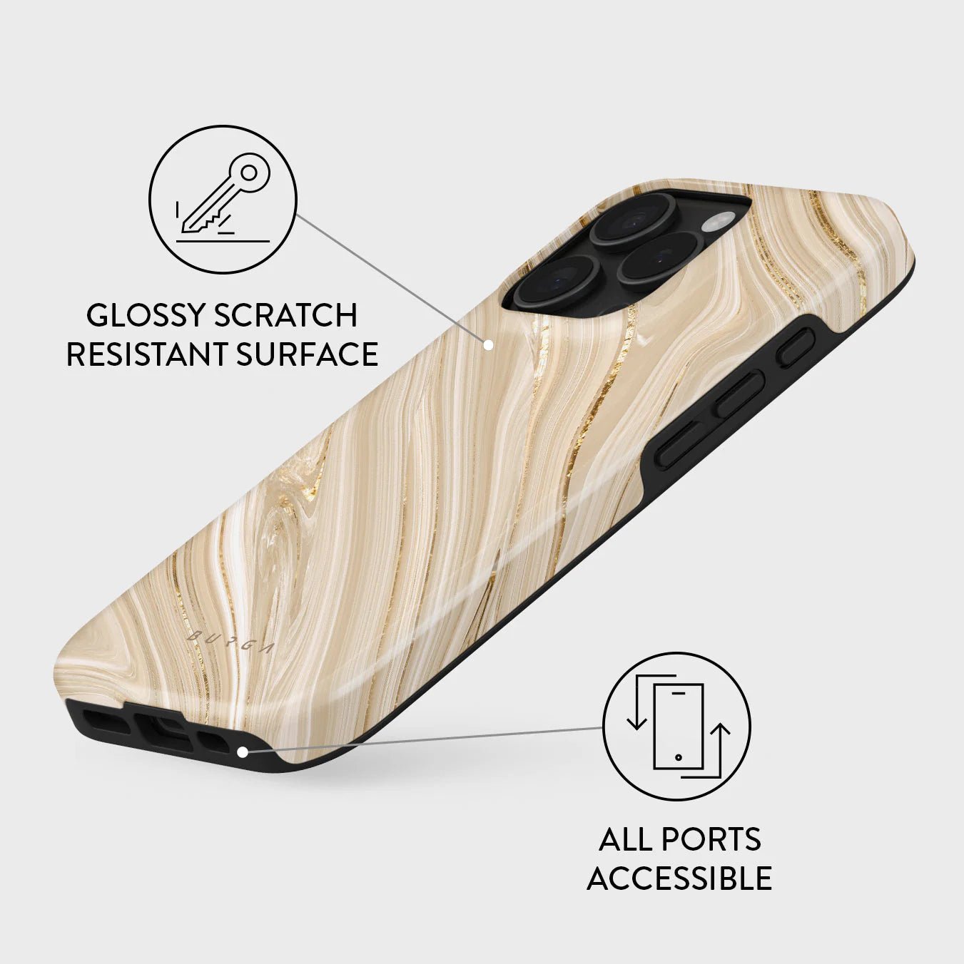 Burga iPhone 16 Pro Max Fashion Tough MagSafe Σκληρή Θήκη με MagSafe - Full Glam