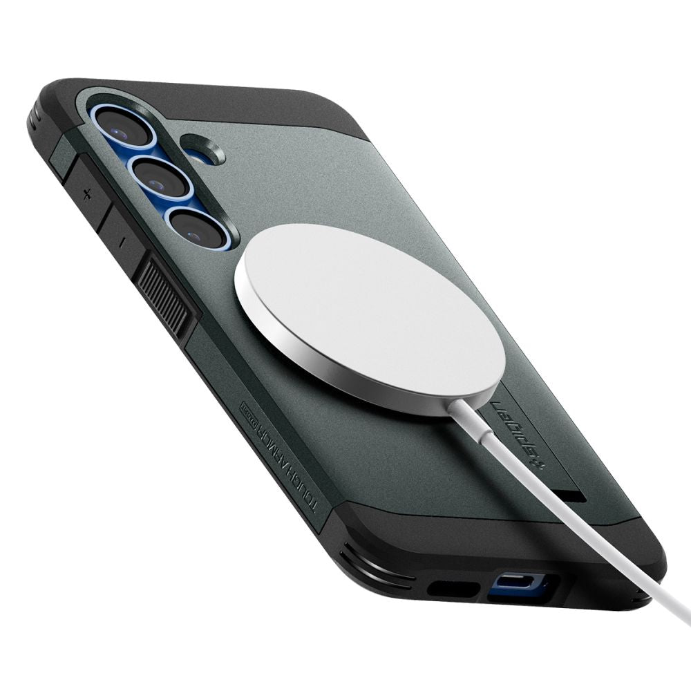 Spigen Samsung Galaxy S25 - Tough Armor Mag - Σκληρή Θήκη με MagSafe - Abyss Green
