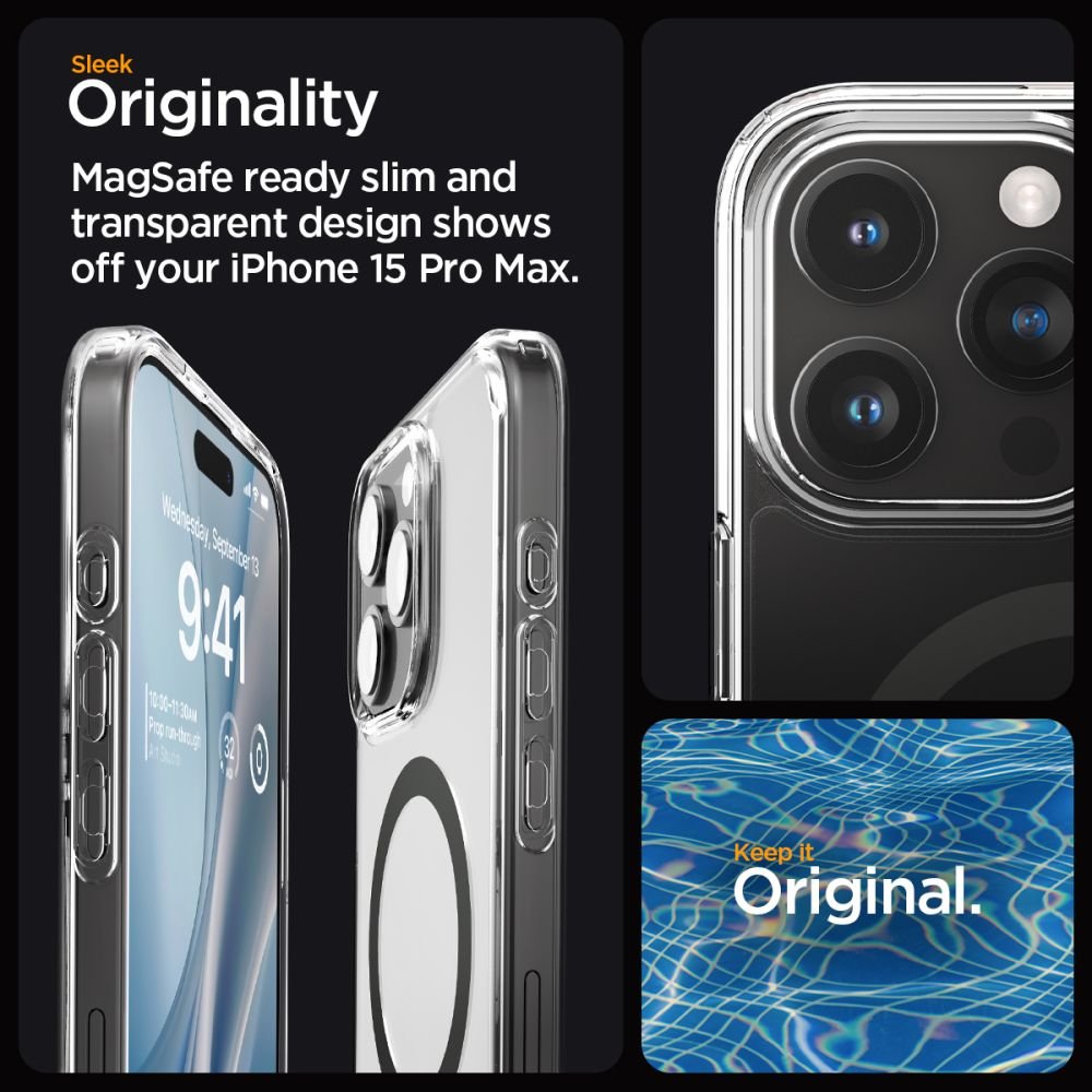 Spigen iPhone 15 Pro Max Ultra Hybrid Mag Σκληρή Θήκη με Πλαίσιο Σιλικόνης Και MagSafe - Graphite