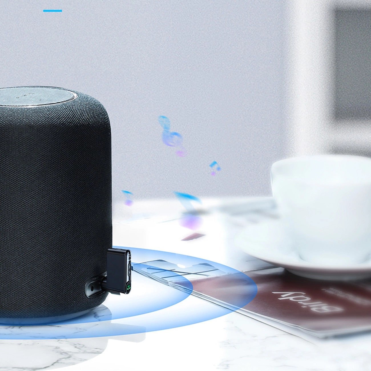 Baseus Type 7 AUX Wireless Receiver Overseas Edition Bluetooth 5.0 για Αναπαραγωγή Μουσικής / Κλήσεις στο Αυτοκίνητο - Black - BSBA - 02
