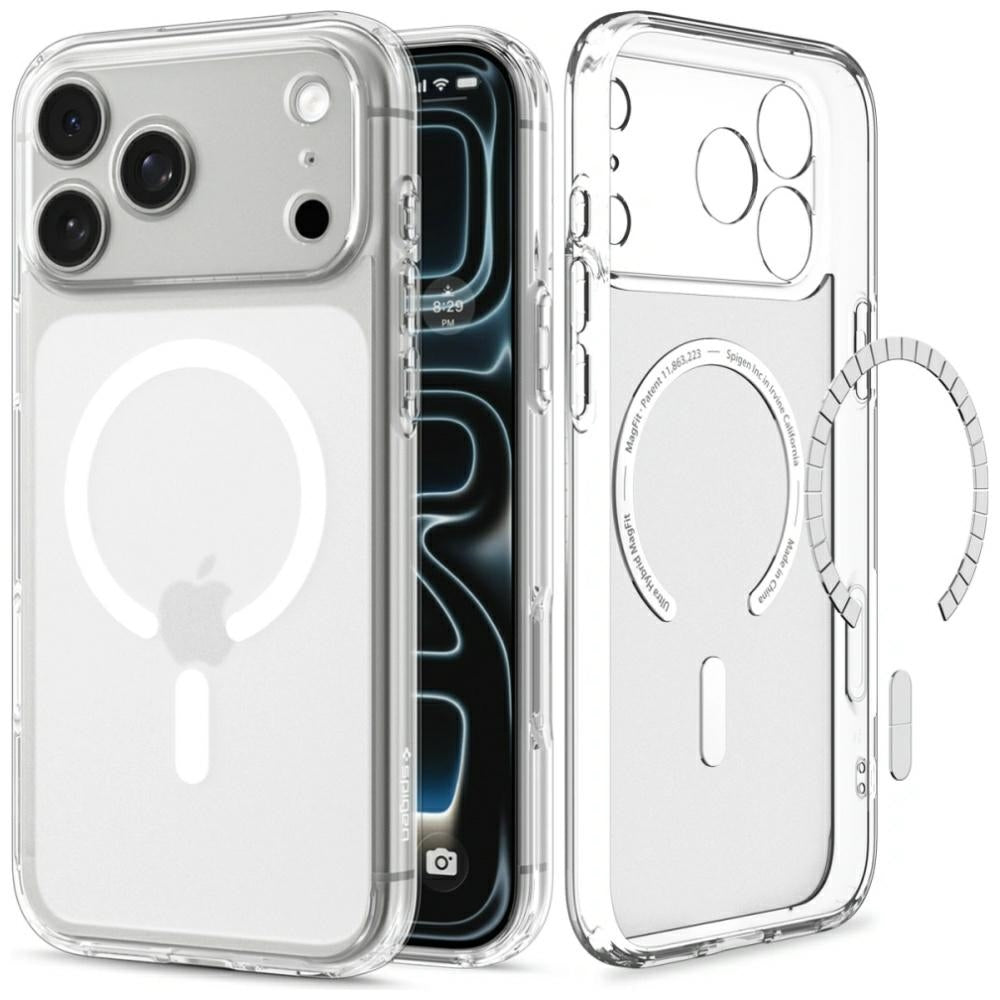 Spigen iPhone 18 Pro / iPhone 17 Pro - Σκληρή Θήκη με Πλαίσιο Σιλικόνης Και MagSafe - Ultra Hybrid Mag - Frost White