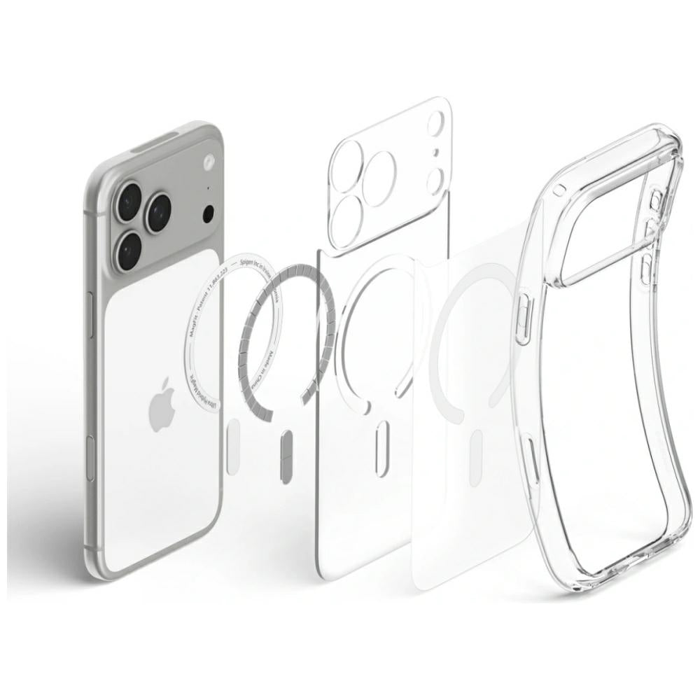 Spigen iPhone 18 Pro / iPhone 17 Pro - Σκληρή Θήκη με Πλαίσιο Σιλικόνης Και MagSafe - Ultra Hybrid Mag - Frost White