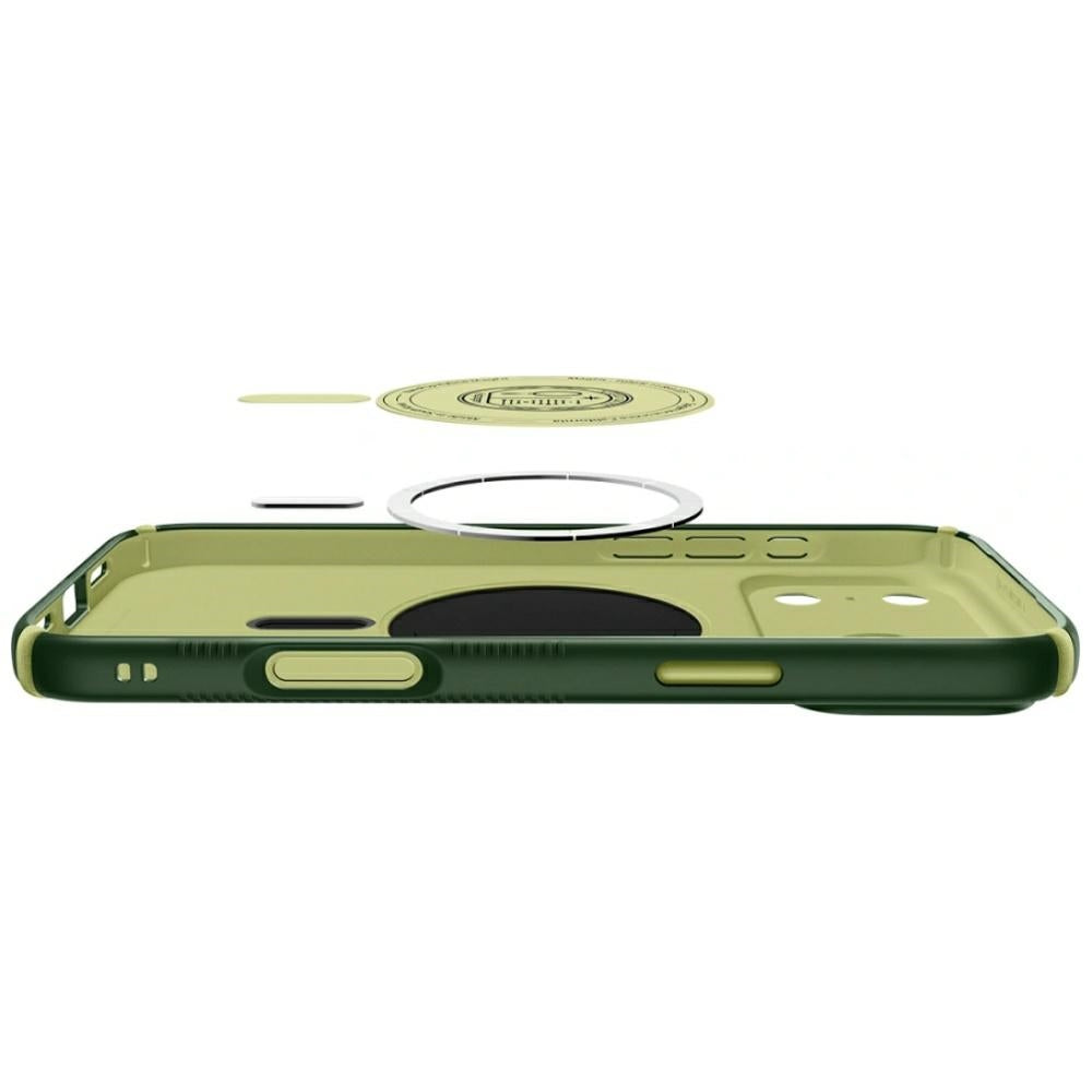 Spigen iPhone 18 Pro / iPhone 17 Pro - Σκληρή Θήκη με Πλαίσιο Σιλικόνης και MagSafe - Nano Pop Hybrid Mag - Avo Green