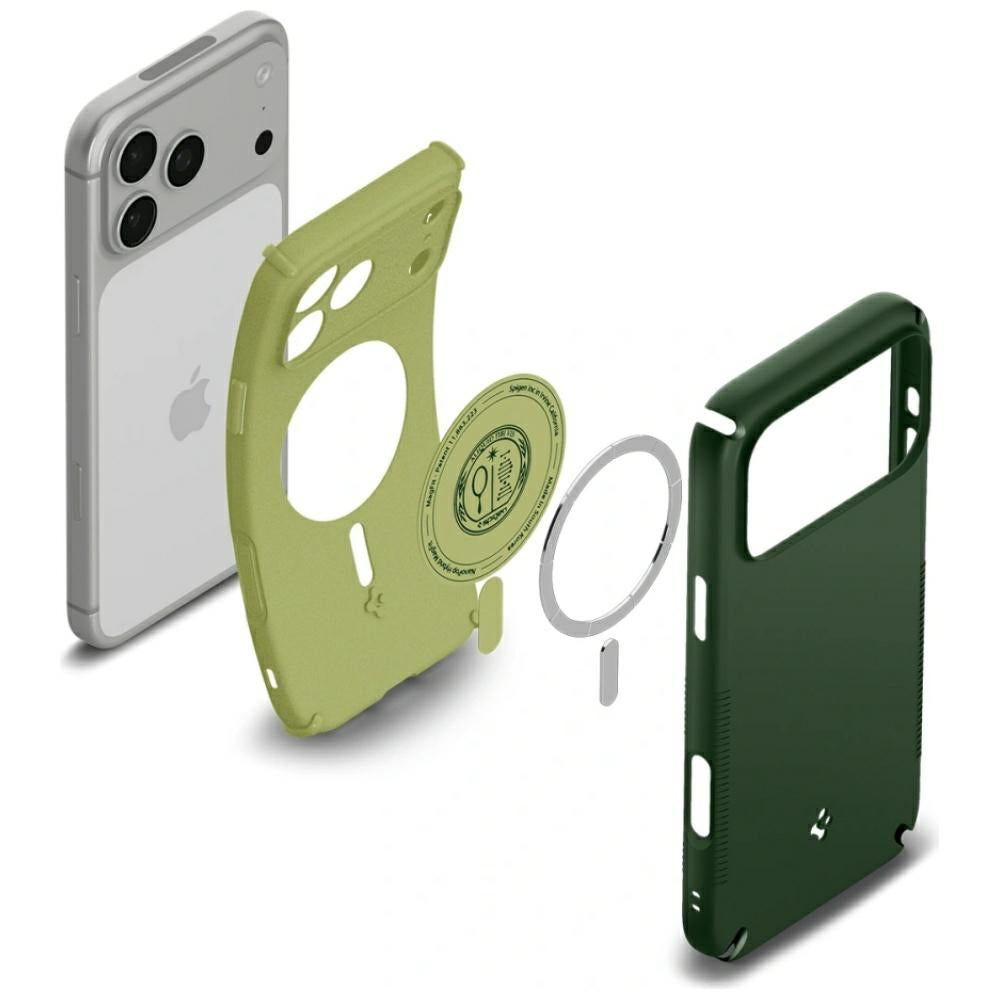 Spigen iPhone 18 Pro Max / iPhone 17 Pro Max - Σκληρή Θήκη με Πλαίσιο Σιλικόνης και MagSafe - Nano Pop Hybrid Mag - Avo Green