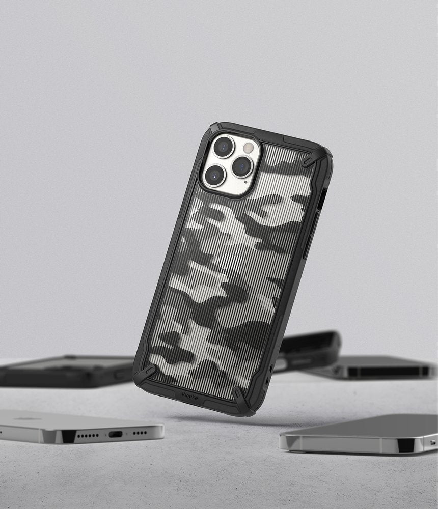Ringke iPhone 12 Pro Max Fusion X Σκληρή Θήκη με Πλαίσιο Σιλικόνης - Black - Camo