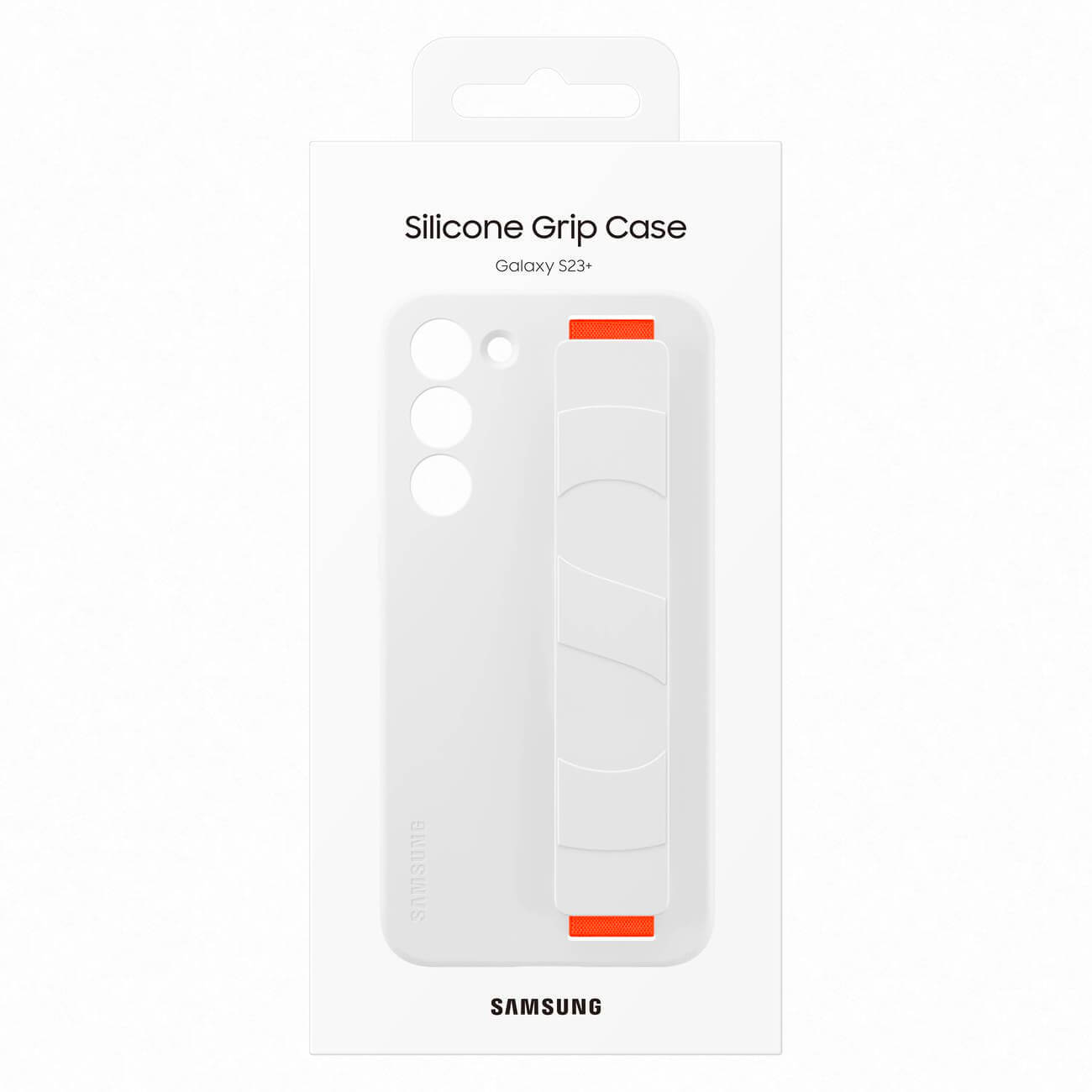 Samsung Silicone Grip Cover Samsung Galaxy S23+ Θήκη Σιλικόνης με Finger Holder - White - EF - GS916TWEGWW
