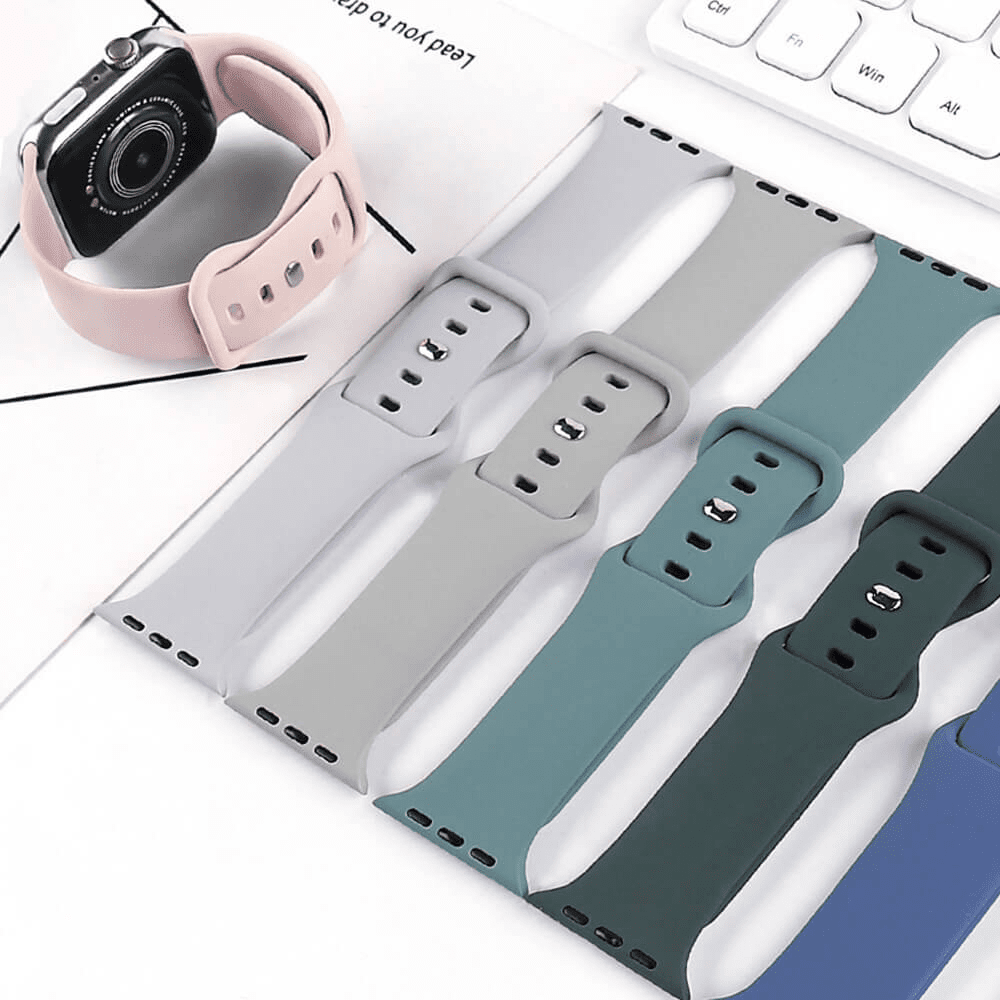 Techsuit W031 Λουράκι Apple Watch 4/5/6/7/8/9/10/11 - SE (1/2/3) - ULTRA (1/2/3) - 44/45/46/49mm Watchband Λαστιχένιο - Grey