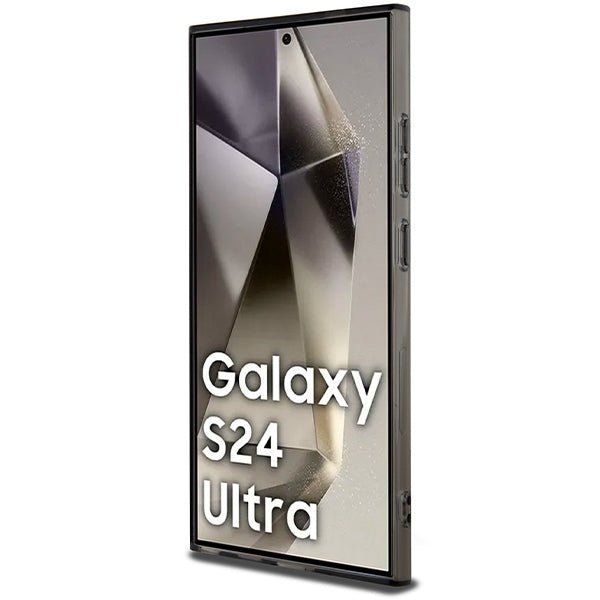 Guess Samsung Galaxy S24 Ultra - IML Flowers Wreath - MagSafe Σκληρή Θήκη με Πλαίσιο Σιλικόνης - Black - GUHMS24LHFWFCK