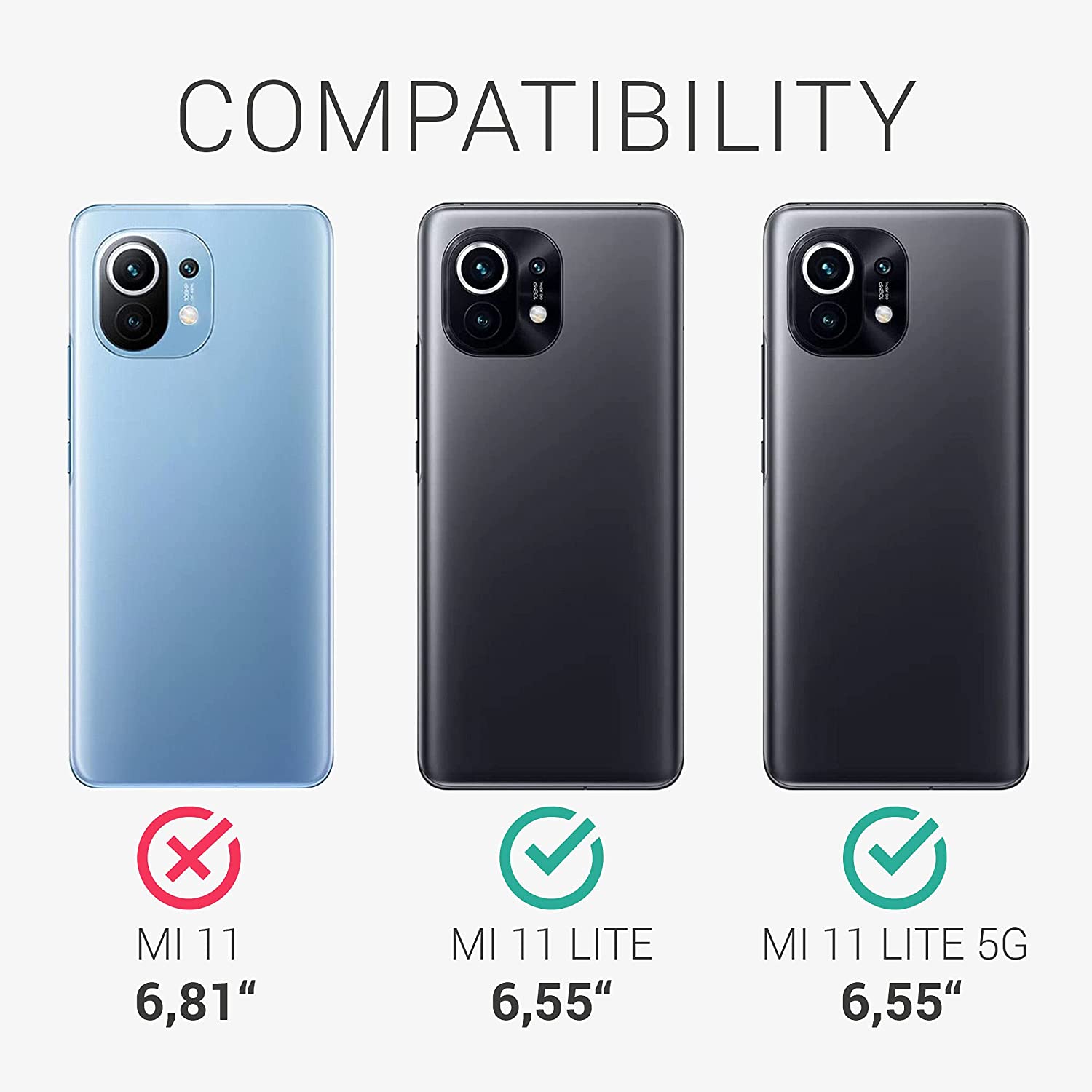 KW Xiaomi Mi 11 Lite / Mi 11 Lite 5G Θήκη Σιλικόνης Rubber TPU - Petrol Matte - 54730.57