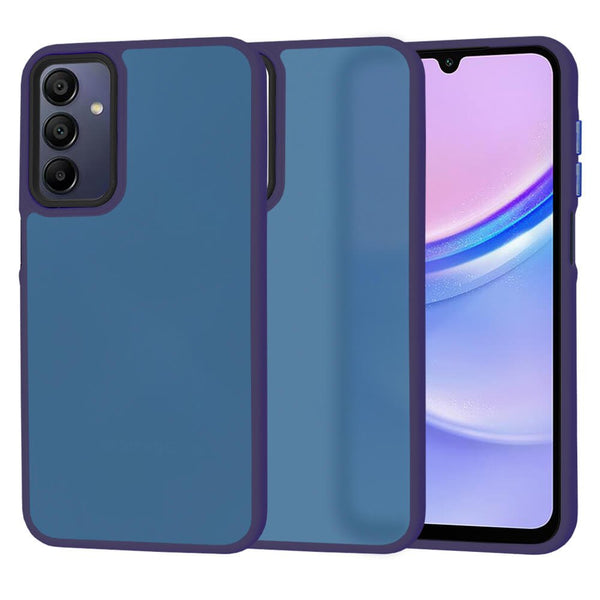 Techsuit Samsung Galaxy A15 4G / A15 5G - HaloFrost Series - Σκληρή Θήκη με Πλαίσιο Σιλικόνης - Deep Blue