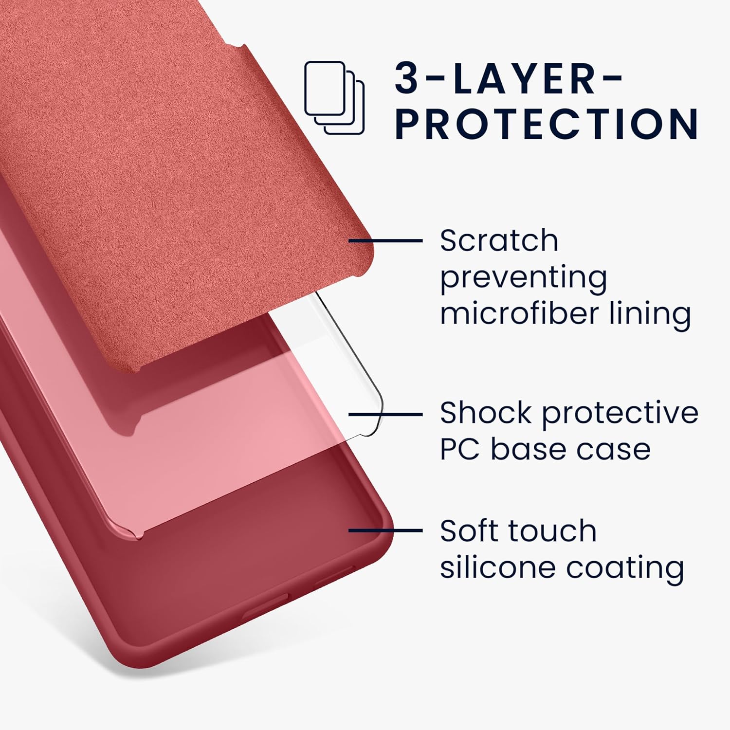 KW iPhone 15 Pro Max Θήκη Σιλικόνης Rubberized TPU - Dark Rose