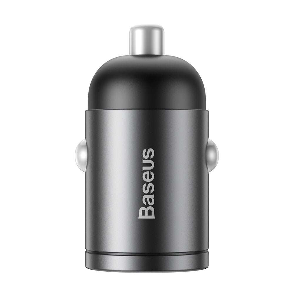 Baseus Tiny Star Mini Car Charger - Φορτιστής Αυτοκινήτου Γρήγορης Φόρτισης 30W με 1 Θύρα USB - Grey - VCHX - A0G