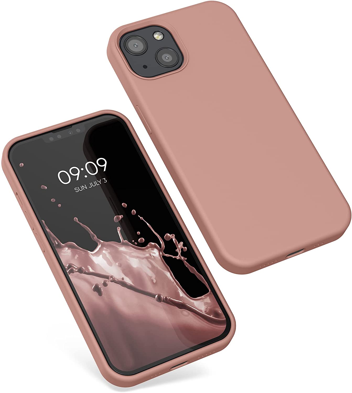 KW iPhone 13 Θήκη Σιλικόνης Rubberized TPU - Orange Clay - 55878.237