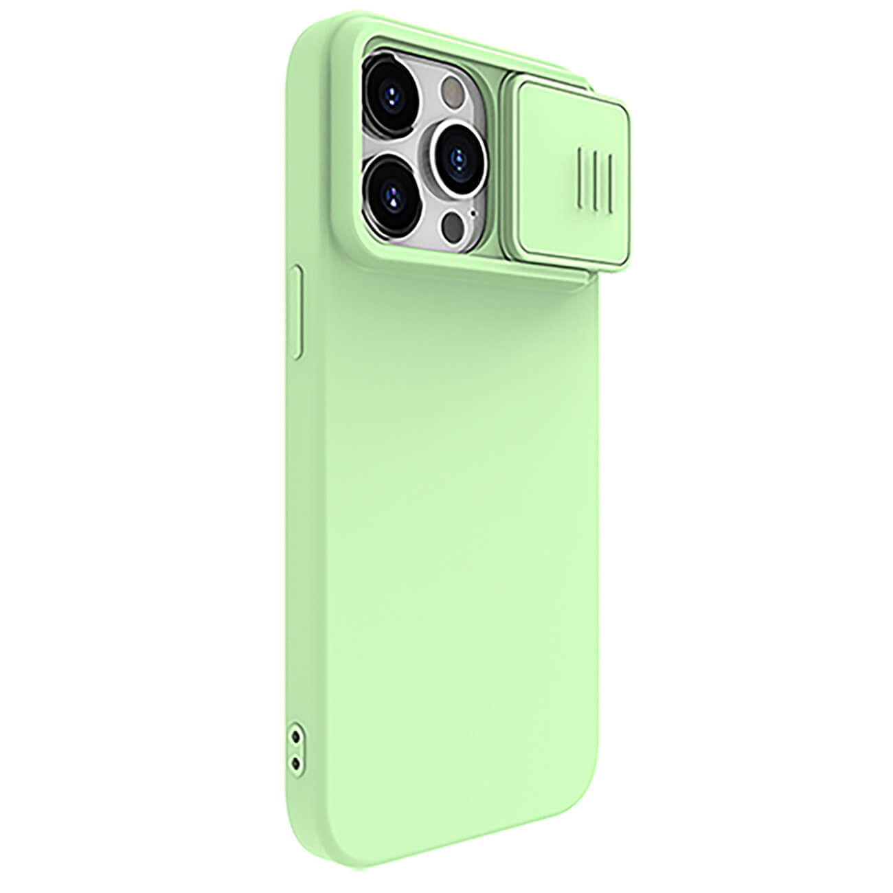Nillkin iPhone 15 Pro Max CamShield Silky Θήκη Σιλικόνης με Κάλυμμα για την Κάμερα - Mint