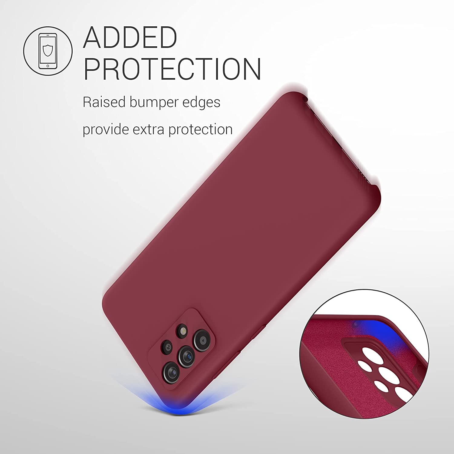 KW Samsung Galaxy A52 / A52 5G / A52s 5G Θήκη Σιλικόνης Rubber TPU - Rhubarb Red - 54347.209