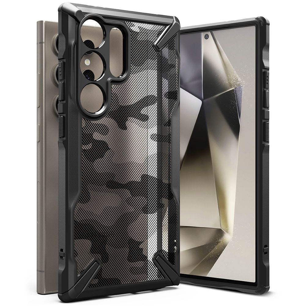 Ringke Samsung Galaxy S24 Ultra Fusion X Σκληρή Θήκη με Πλαίσιο Σιλικόνης - Camo Black